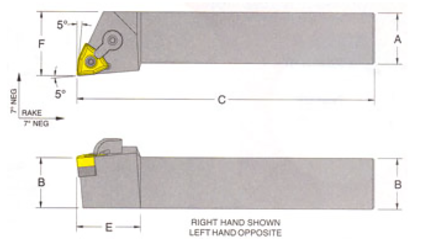 MWLNL/R-16-4D 1" Toolholder